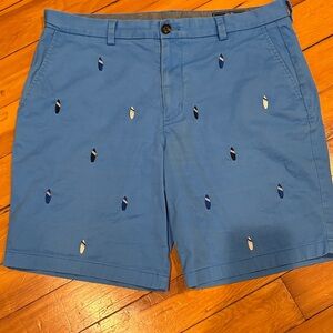Vineyard Vines Blue Shorts with Nautical Embroidery
